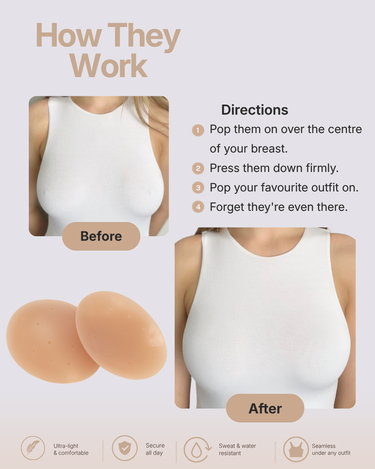 Silicone Nipple Covers (With Adhesive)