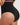 Woman wearing the BZEZ Mid Fit Control Brief in Onyx (black), back view