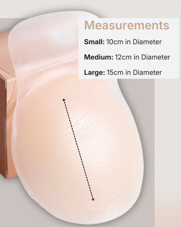 BZEZ Flaunt-It Lift measurements: small 10cm, medium 12cm, large 15cm