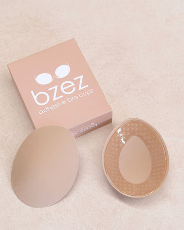 BZEZ Adhesive Bra Cups in Bare with box