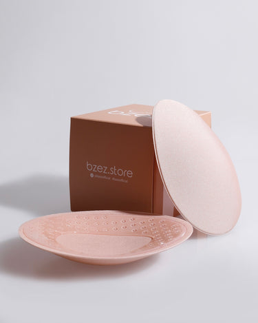 BZEZ adhesive bra cups, worn for backless and strapless outfits