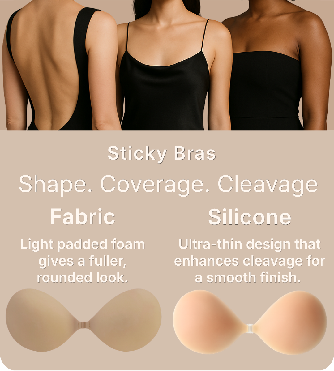 Sticky Bras, Silicone & Fabric | BZEZ – Bzez