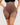 Woman wearing BZEZ Flex Fit Shaper Shorts in Mocha, front view
