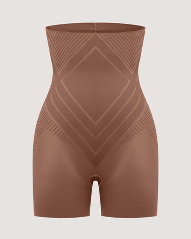 BZEZ Flex Fit Shaper Shorts in Mocha, front