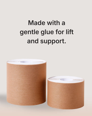 BZEZ Breast Tape, made with a gentle glue for lift and support