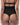 Woman wearing the BZEZ Smoothing Sculpt High-Waisted Thong in Onyx (black), back view