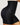 Woman wearing BZEZ Uplift Booty Shorts in Onyx (black), back view